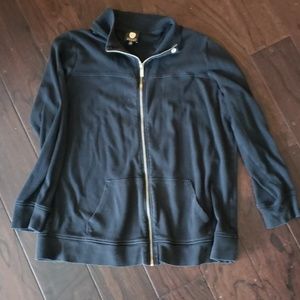 Jones New York Sport black zip track jacket xl